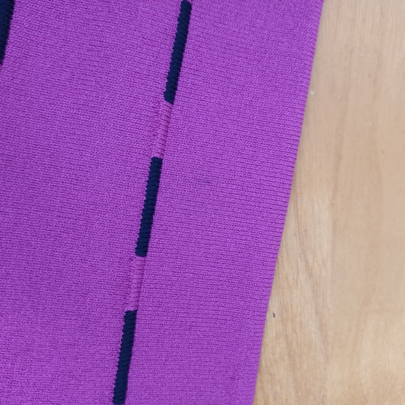 Prabal Gurung Women Striped Off Shoulder Dress Size 0 Knit Long Sleeve Preppy - Picture 11 of 14